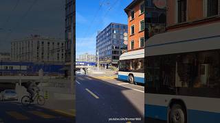 VBZ Hess Doppelgelenk Trolleybus bei der Langstrasse Zürich [upl. by Yenahpets]