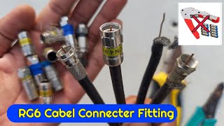 coaxial cable connectors how to install  dth lnb cable connector  No SpeTool [upl. by Doownelg297]