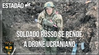 Soldado russo se rende a drone ucraniano e deixa tropas russas guiado por equipamento [upl. by Violeta]