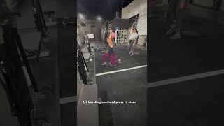 12 kneeling overhead press to stand legday lunge glutes [upl. by Justin161]