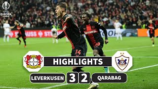 Leverkusen vs Qarabag  32 AGG 54  Highlights  Europa League [upl. by Leasia]