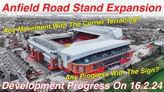 Anfield Road Stand Expansion Development Progress On 16224 [upl. by Paradies]