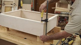 Gluing A Face Frame to a Case  Woodworkers Guild of America [upl. by Esej257]