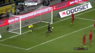 Sweden 2  3 Portugal All Goals e Relato Antena 1 19112013 [upl. by Adnouqal651]