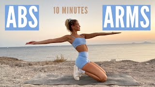 10 MIN ABS amp ARMS WORKOUT  tone your upper body and abs  low impact  No Equipment  Mary Braun [upl. by Ysirhc756]