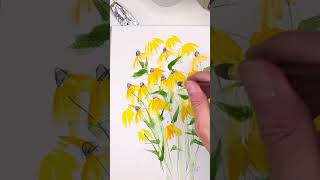 EASY 5 minute watercolor flowers for beginners watercolorpainting [upl. by Oler864]