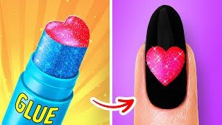 WEIRD WAYS TO SNEAK MAKEUP INTO CLASSFunny Painting Hacks And DIY Art Ideas By 123 GO Like [upl. by Nilatak]