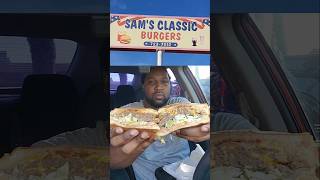 Sams Classic Burgers 🍔🍟🥤viralvideo ytshorts ytshort yt eat burger onion fries milkshake [upl. by Belldame132]