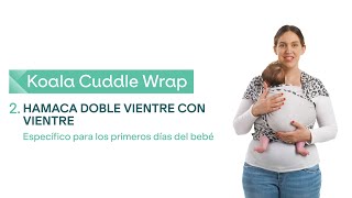 🇪🇸 Tutorial Koala Cuddle Wrap – 2 Anudado Doble Hamaca Vientre con Vientre [upl. by Ahsyak]