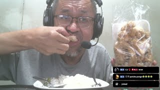 Pork chicharon at gatas ng kalabaw sa kanin mukbang eating asmr [upl. by Emmeline]