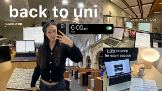 UNI VLOG 💻 6AM morning exam season end of sem 8hrs of class new study chair apartment cleanup [upl. by Keener]