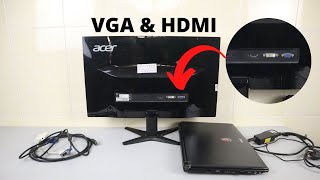 How to Connect Monitor to Laptop VGA and HDMI [upl. by Quillon]