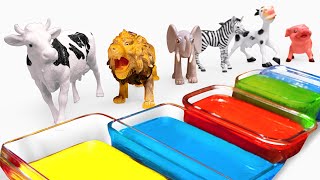 Play amp Learn Animals with Colorful Paints  Best Preschool Toddler Learning Video [upl. by Thurber]