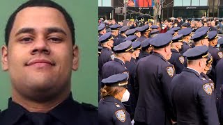 Slain NYPD Officer Wilbert Mora’s Funeral Draws Thousands [upl. by Enrico51]