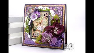 Fairy Dust Greeting Card Pollys Paper Studio Graphic 45 Vintage Tutorial Handmade Paper Crafts G45 [upl. by Enilreug325]