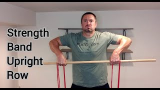 Back Exercise with Resistance Bands  Upright Rows homeworkout backexercise [upl. by Etteinotna]