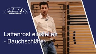 Lattenrost richtig einstellen  Tipps für Bauchschläfer [upl. by Eedahs]