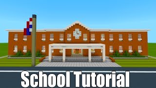 Minecraft Tutorial How To Make A School Part 1 quot2019 City Tutorialquot [upl. by Nertie]