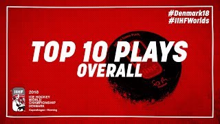 Top10 Plays  IIHFWorlds 2018 [upl. by Ethbin415]