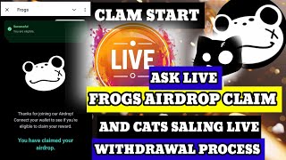 Think Technical 💯 Cats On chain Withdraw  Cats Trade  Frogs Airdrop Withdraw Frogs Coins not show [upl. by Nicram]