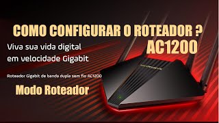 COMO CONFIGURAR ROTEADOR  AC1200  MR30G MERCUSYS  MODO ROTEADOR [upl. by Ori46]