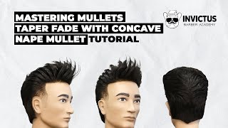 Haircut Tutorial  Mastering Mullets Taper Fade With Concave Nape Mullet [upl. by Adni25]