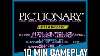 10 Minute Gameplay Pictionary 1990 NES [upl. by Hallam]