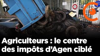 REPLAY  Le centre des impôts ciblé à Agen par les agriculteurs en colère de la Coordination Rurale [upl. by Gui]