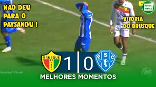 Brusque x Paysandu  17ª Rodada  Serie B 2024  Melhores Momentos [upl. by Alyt889]