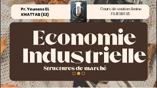 Economie Industrielle S5 Séance N°2 les structures de marché Pr Youness EL KHATTAB E2 [upl. by Mariko]