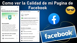 Como ver la Calidad de mi Pagina de Facebook 2024 [upl. by Berhley]