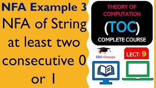 L9 NFA Example 3  NFA of String atleast two consecutive 0 or 1  TOC Lectures in Hindi [upl. by Findley765]