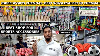 Esbee Sports Wallajah Road Chennai  Whole Sale Sports Market Chennai  Best Sports Shop in Chennai [upl. by Lrigybab]