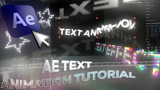 Text Animations amp Effects Tutorial  After Effects [upl. by Anihsit]