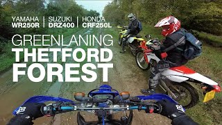 Thetford byways on WR250r CRF250L amp DRZ400 [upl. by Nnylyrehc]