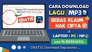 ✅ CARA DOWNLOAD MUSIK NO COPYRIGHT  Ini Tempatnya 🎵🤩 [upl. by Witcher]