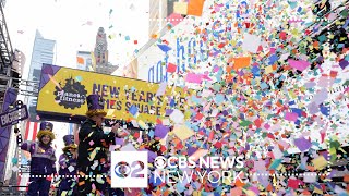 Confetti test held ahead of New Years Eve ball drop in Times Square [upl. by Mitzi]