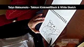 Taiyo Matsumoto drawing BlackampWhite mangaka sketch video by mckido [upl. by Solegnave195]