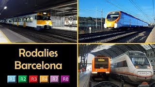 Rodalies Renfe Barcelona  R1  R2  R3  R4  R7  R8  ACC84 [upl. by Etselec]