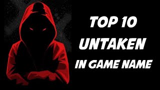 10 DANGEROUS GAMING NAME  unique nickname for FREEFIRE PUBG BGMI [upl. by Noillimaxam754]