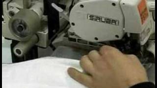 Sewing heavy fabrics using puller  Siruba safety stitch machine [upl. by Faxon]