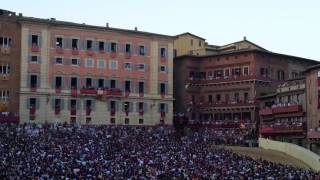 The traditional 2nd of July Palio di Siena horse race [upl. by Conrad]