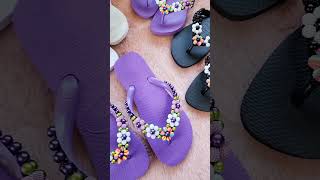 Chinelos Personalizados com pérolas chinelospersonalizados youtubeshorts diy [upl. by Berglund]