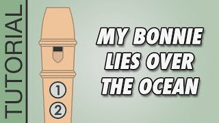 HOW TO PLAY the Recorder My Bonnie Lies Over the Ocean [upl. by Ahsekahs]