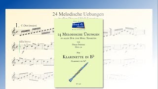 24 Melodische Übungen in allen Dur und Moll Tonarten für Klarinette von Oskar Boehme op 20 [upl. by Adamo]