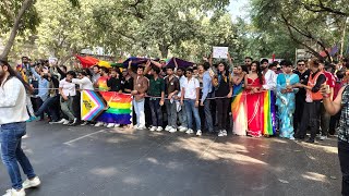 delhi pride  24 November 2024 delhi LGBTQIA pride day  happy pride day 🏳️‍🌈 [upl. by Neb]