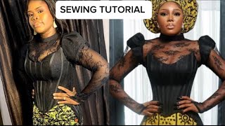 SEWING TUTORIAL Trendy Overbust corset with Yoke and a curved hemlinehow to sew a Corset [upl. by Welcome]