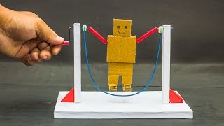 How to Make Jumping Rope Toy from Cardboard  Science Toys [upl. by Lundquist955]