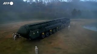 Corea del Nord testato il nuovo missile balistico Icbm Hwasong19 [upl. by Neelik]