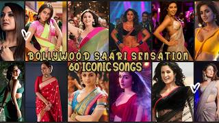 TOP 60 BOLLYWOOD SAREE SONGS SAREE WALI BEAUTY SAREE DANCE [upl. by Ennahtebazile972]